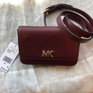 NWT Michael Kors Mott Belt Bag- Oxblood Color
